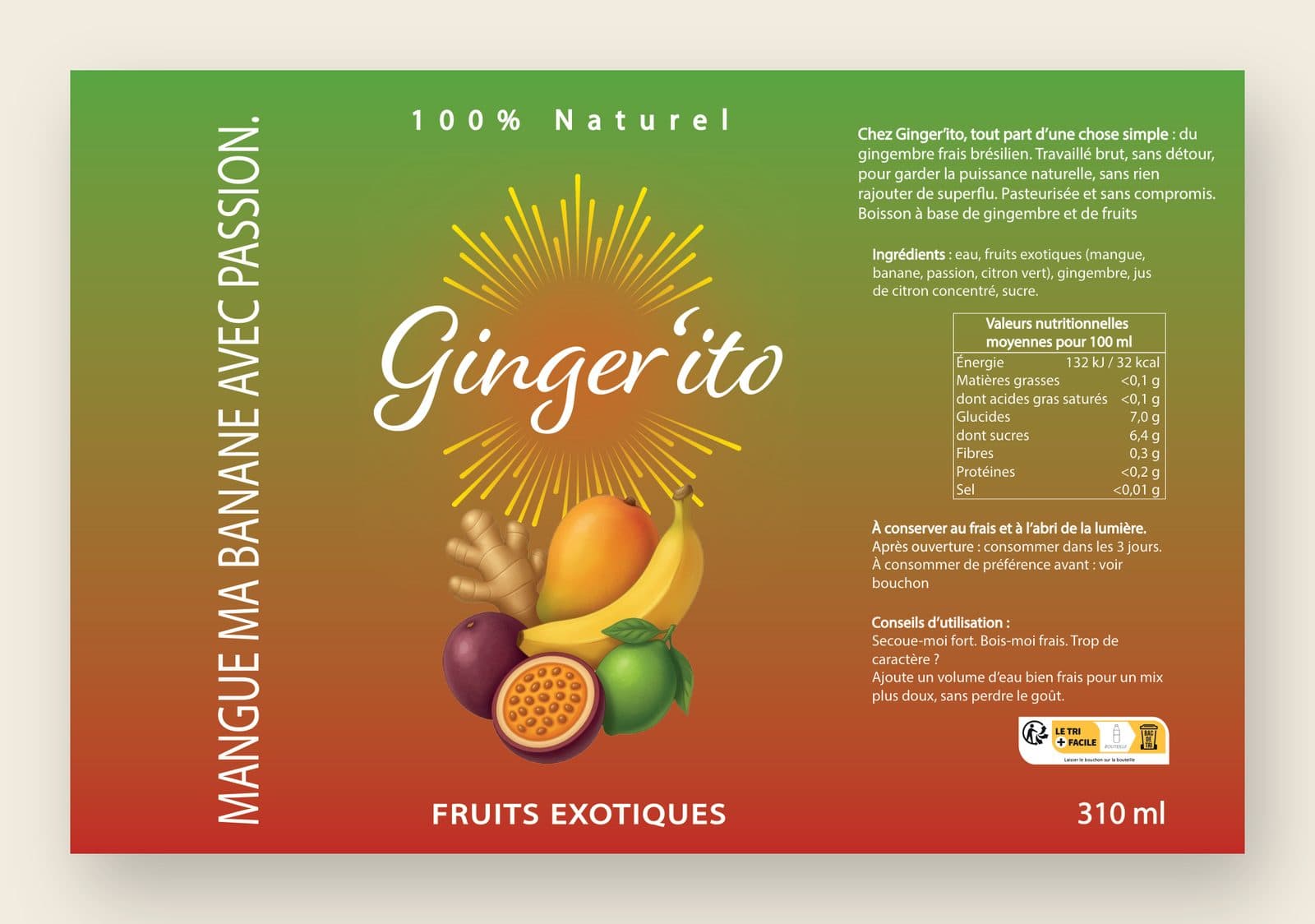 Étiquette Fruits exotiques