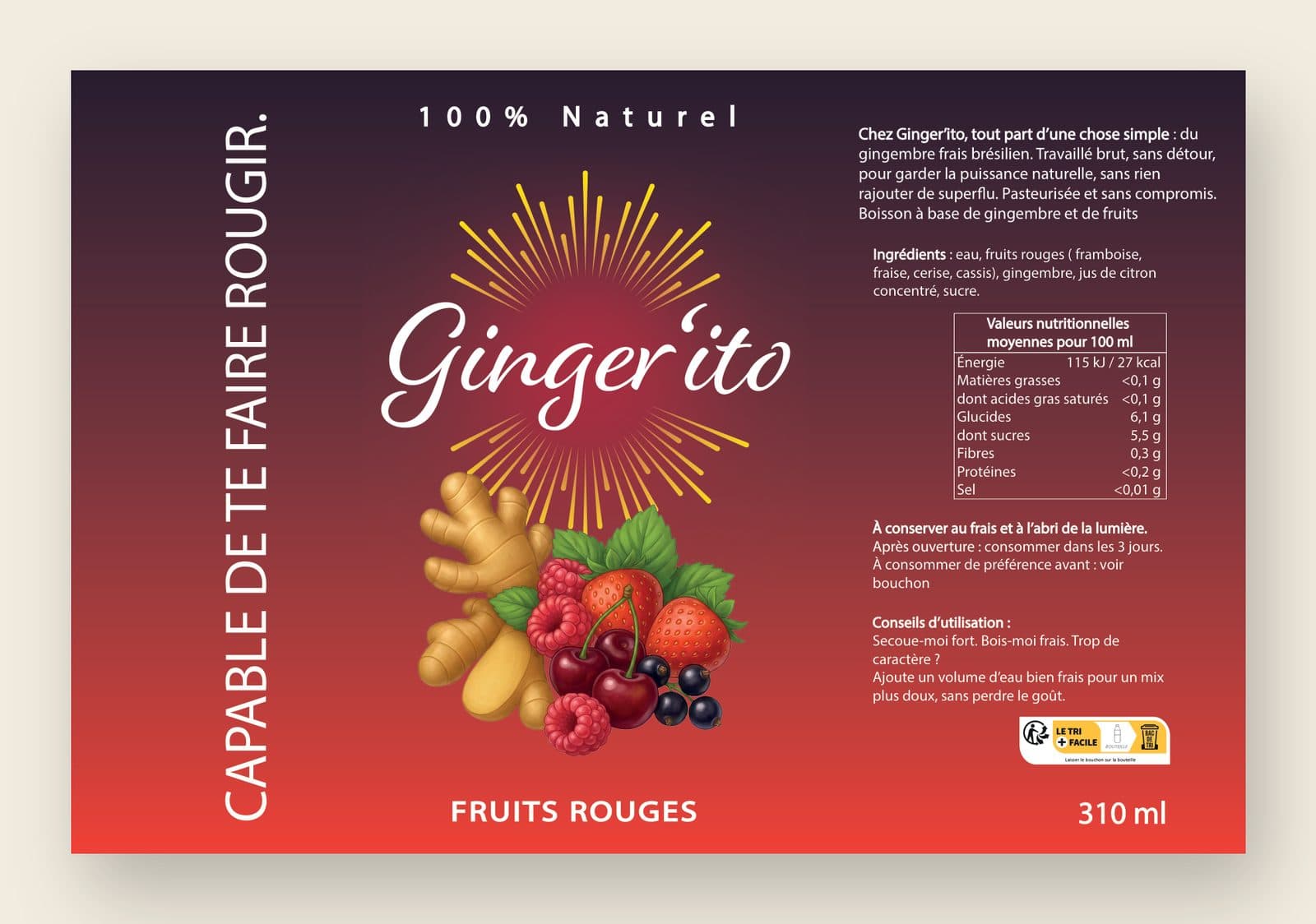 Étiquette Fruits rouges